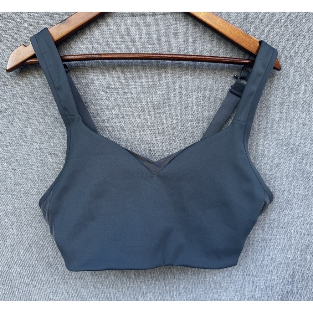Brooks Drive Convertible Run Sports Bra Women Size 34D Gray Running Athletic